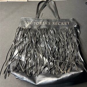 Victoria's love victoria Secret Black Tote with Fringe